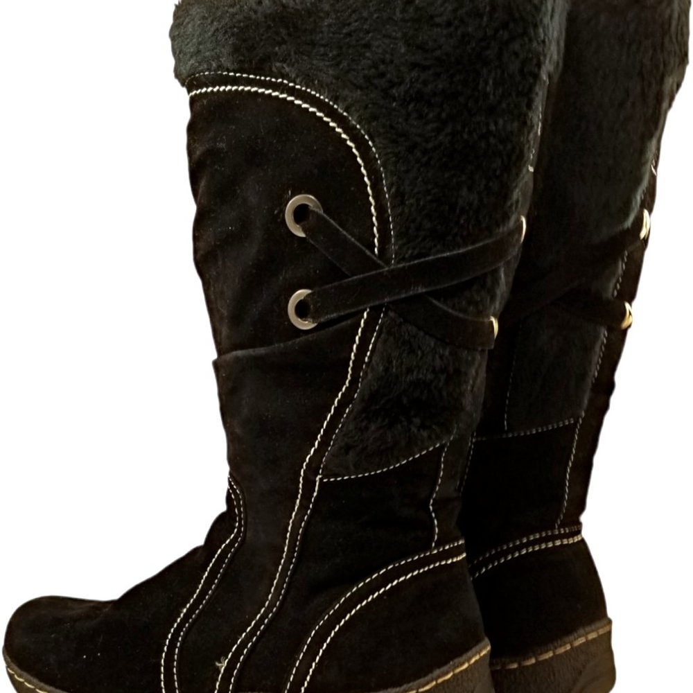 Brand New WearEver Black Faux Fur Lined Donner Boots Size 9.5 - Picture 5 of 5